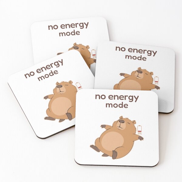 Item preview, No Energy Mode Capybara, Low Battery Mood designed and sold by Sir Capy B.