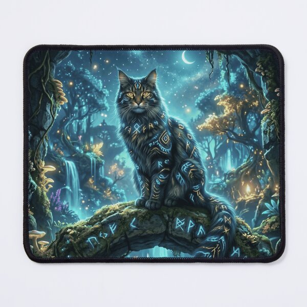 Item preview, GUARDIAN CAT OF THE UNDERHILL designed and sold by ViralVisionsCreating .