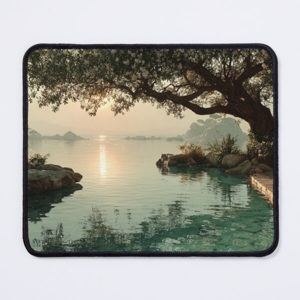 Item preview, Mediterranean Infinity Pool Sanctuary - Sun-Drenched Bio-Digital Serenity designed and sold by GSizzle1.
