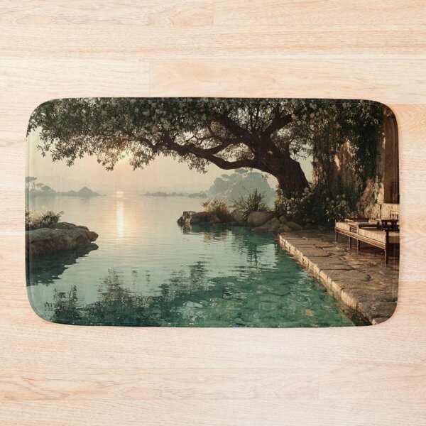 Item preview, Mediterranean Infinity Pool Sanctuary - Sun-Drenched Bio-Digital Serenity designed and sold by GSizzle1.