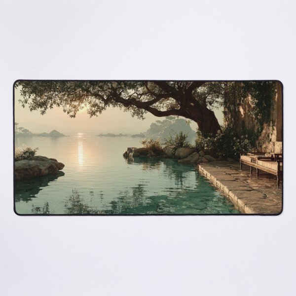 Item preview, Mediterranean Infinity Pool Sanctuary - Sun-Drenched Bio-Digital Serenity designed and sold by GSizzle1.