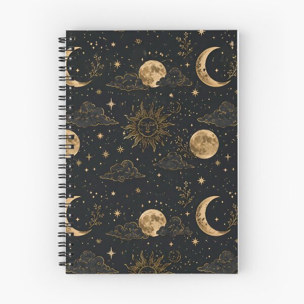 Item preview, Celestial Night Sky Pattern – Moon, Sun & Stars Seamless Design designed and sold by MadPig-Studio.