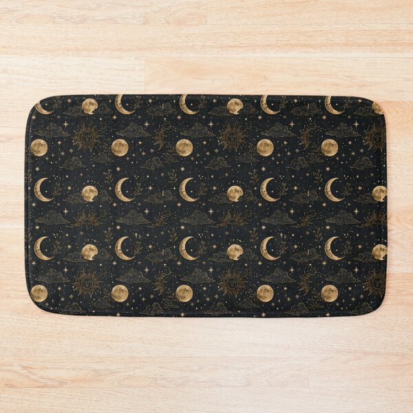 Item preview, Celestial Night Sky Pattern – Moon, Sun & Stars Seamless Design designed and sold by MadPig-Studio.