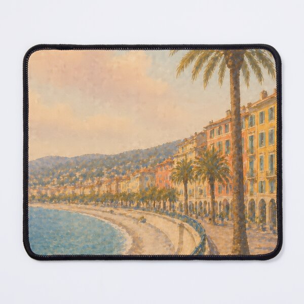 Item preview, Nice France Watercolor Poster, French Riviera Coastal Art, Promenade des Anglais Beach Scene, Vintage Travel Wall Art designed and sold by Art-Selling.