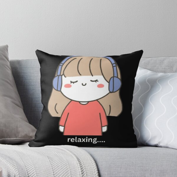 Item preview, Relaxing Girl Headphones Shirt Chill Mood Cute Aesthetic Music Tee designed and sold by SOLIORA  ATELIER.
