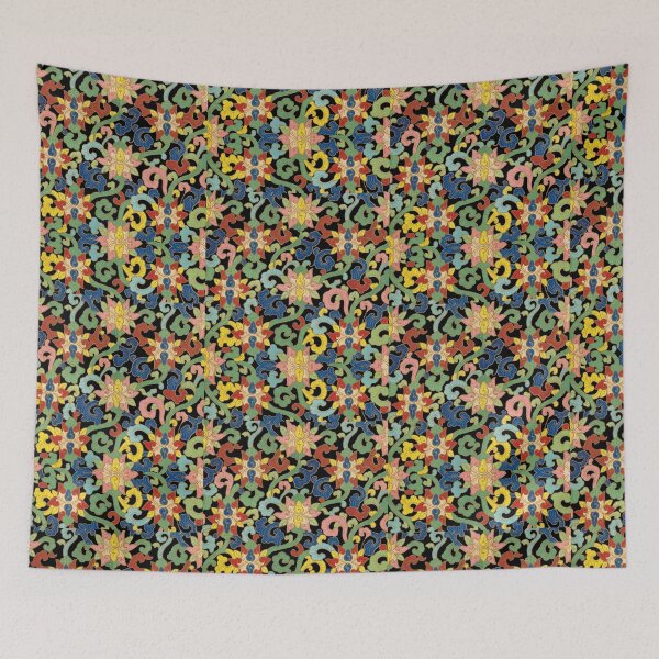 Item preview,  Hana Tsuru — Japanese Floral Scroll Brocade in Bloom designed and sold by LouDSarG.