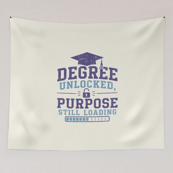 Item preview, Degree Unlocked Purpose Still Loading Graduation designed and sold by DemureArtsy.