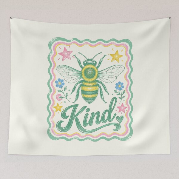 Item preview, Bee Kind — Vintage Floral Bee Illustration designed and sold by FrescoDesign.