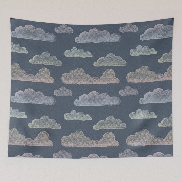 Item preview, Dreamtime Clouds Watercolor Pattern - Dusk + Rainbow Sorbet designed and sold by Irene Estelle.