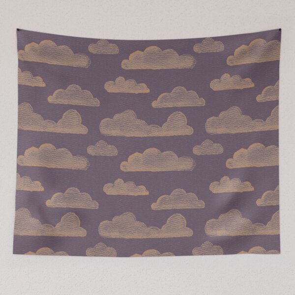 Item preview, Dreamtime Clouds Watercolor Pattern - Fig + Rust designed and sold by Irene Estelle.