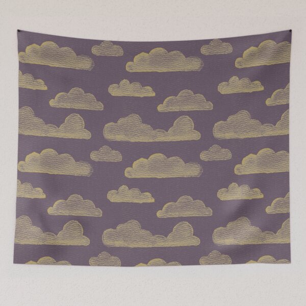 Item preview, Dreamtime Clouds Watercolor Pattern - Fig + Saffron designed and sold by Irene Estelle.