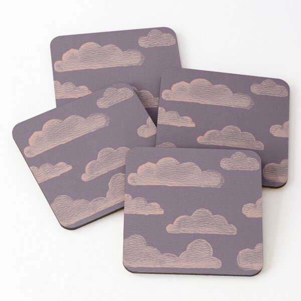 Item preview, Dreamtime Clouds Watercolor Pattern - Fig + Coral designed and sold by Irene Estelle.