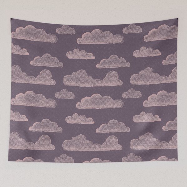 Item preview, Dreamtime Clouds Watercolor Pattern - Fig + Rose designed and sold by Irene Estelle.