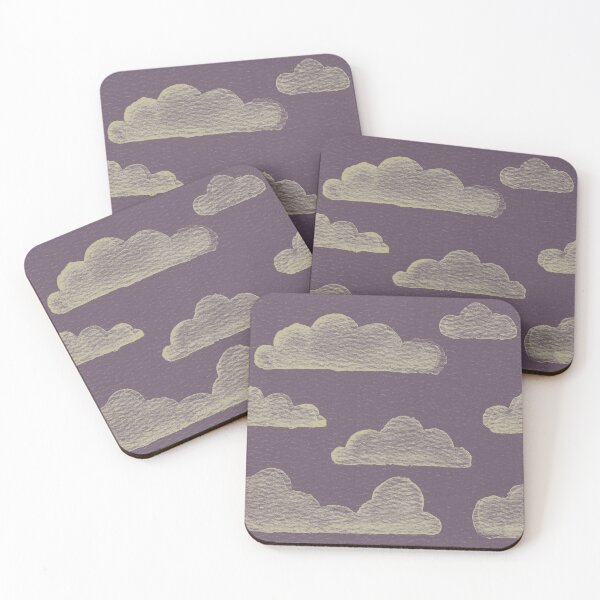 Item preview, Dreamtime Clouds Watercolor Pattern - Fig + Gold designed and sold by Irene Estelle.