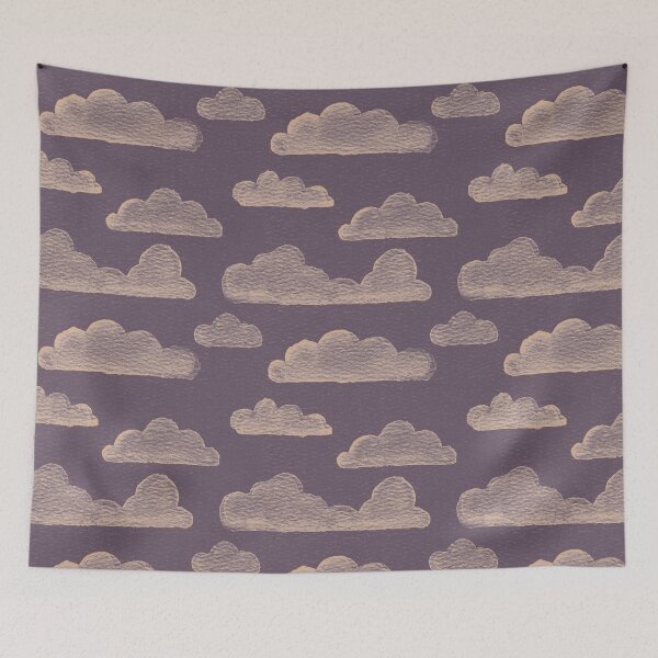Item preview, Dreamtime Clouds Watercolor Pattern - Fig + Melon designed and sold by Irene Estelle.