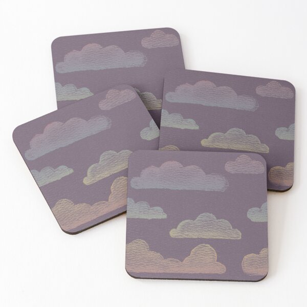 Item preview, Dreamtime Clouds Watercolor Pattern - Fig + Rainbow Sunset designed and sold by Irene Estelle.
