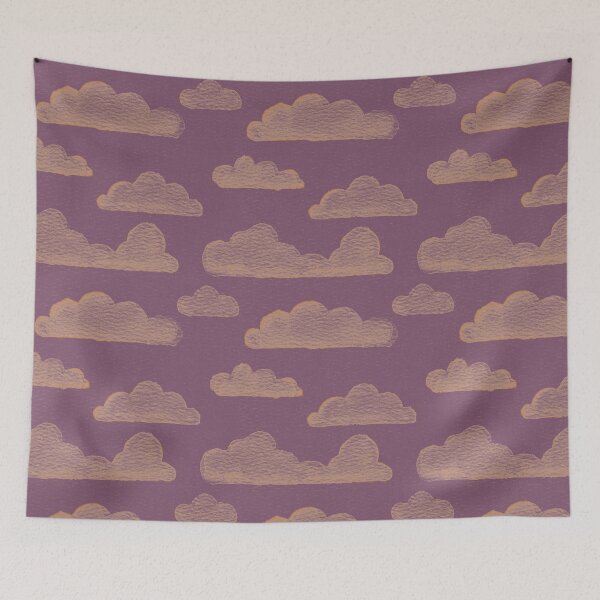 Item preview, Dreamtime Clouds Watercolor Pattern - Beet + Rust designed and sold by Irene Estelle.