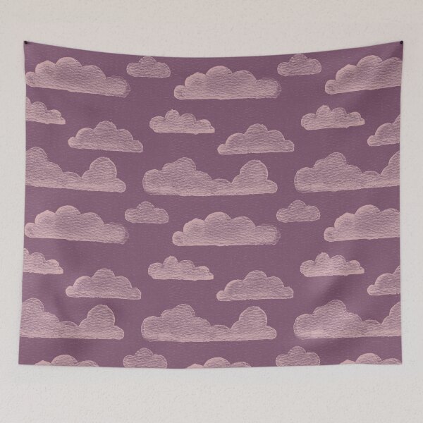 Item preview, Dreamtime Clouds Watercolor Pattern - Beet + Rose designed and sold by Irene Estelle.