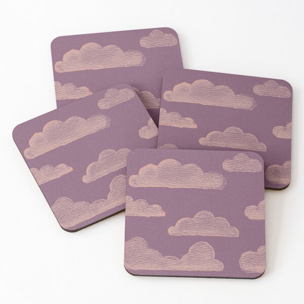 Item preview, Dreamtime Clouds Watercolor Pattern - Beet + Coral designed and sold by Irene Estelle.