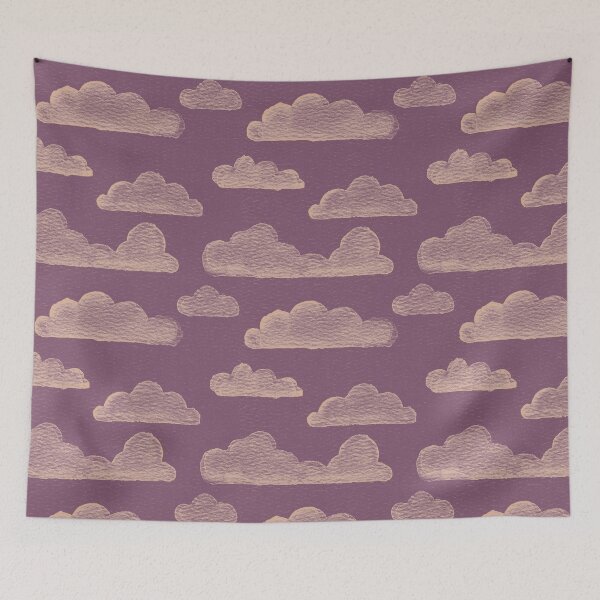 Item preview, Dreamtime Clouds Watercolor Pattern - Beet + Melon designed and sold by Irene Estelle.