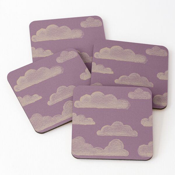 Item preview, Dreamtime Clouds Watercolor Pattern - Beet + Fawn designed and sold by Irene Estelle.