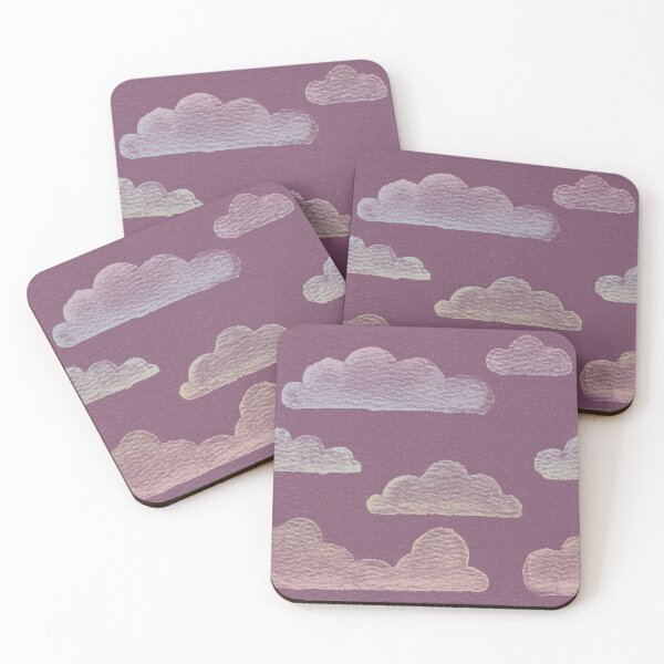 Item preview, Dreamtime Clouds Watercolor Pattern - Beet + Rainbow Sorbet designed and sold by Irene Estelle.