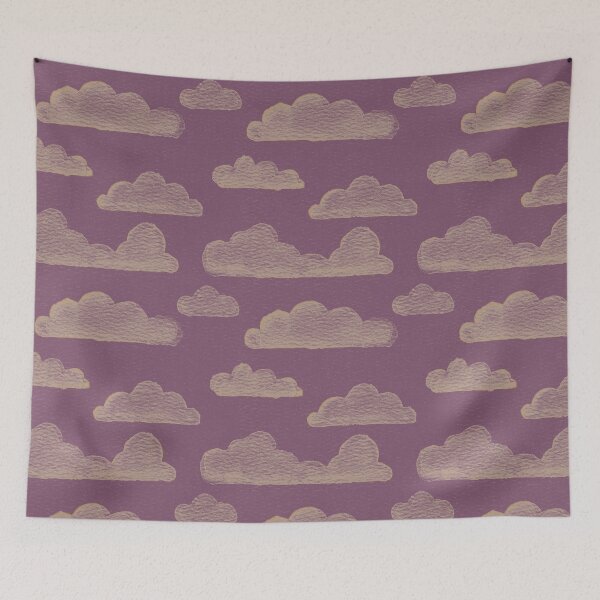 Item preview, Dreamtime Clouds Watercolor Pattern - Beet + Fawn designed and sold by Irene Estelle.