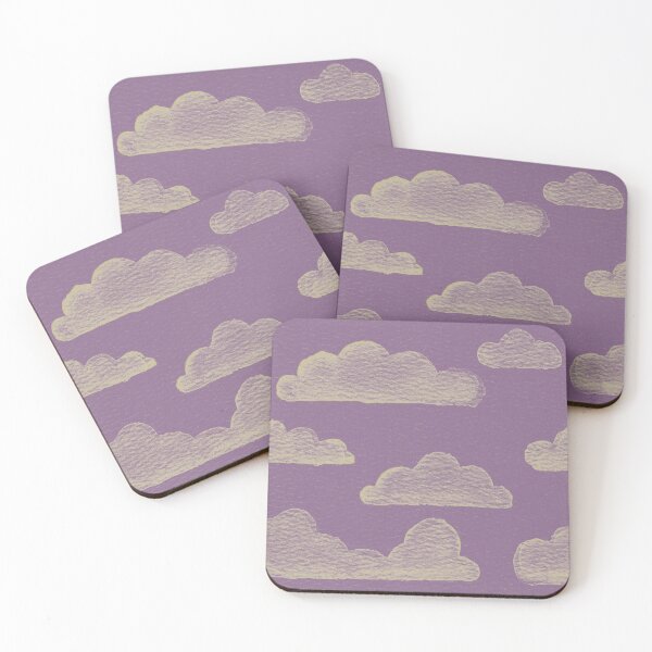 Item preview, Dreamtime Clouds Watercolor Pattern - Plum + Gold designed and sold by Irene Estelle.
