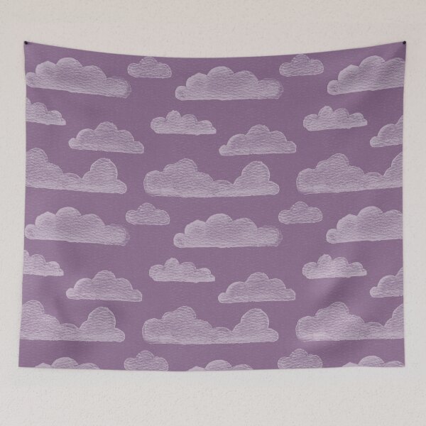 Item preview, Dreamtime Clouds Watercolor Pattern - Plum + Dust designed and sold by Irene Estelle.