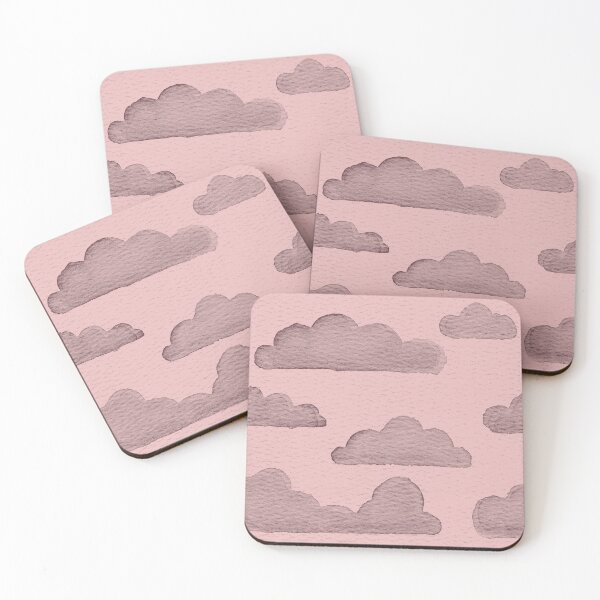 Item preview, Dreamtime Clouds Watercolor Pattern - Rose + Wine designed and sold by Irene Estelle.