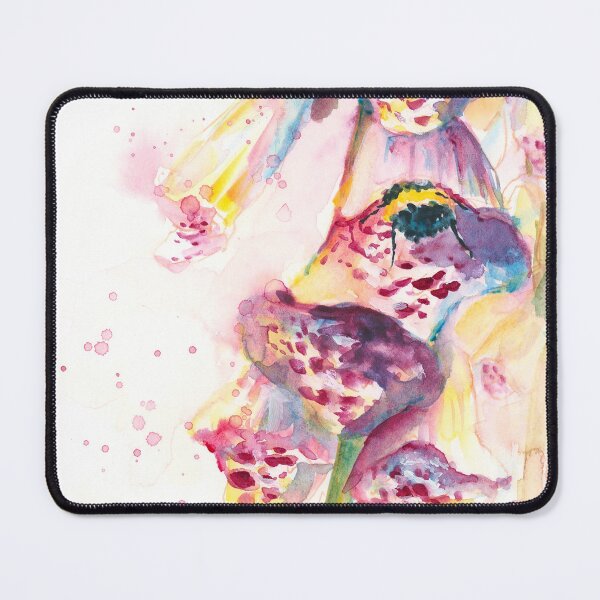 Item preview, Loose Rainbow Watercolor Foxglove Flower with Bee designed and sold by Valerie Englehart.