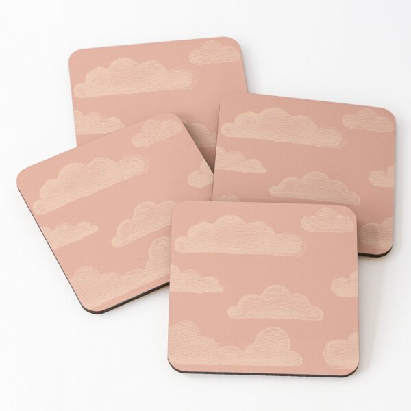 Item preview, Dreamtime Clouds Watercolor Pattern - Coral + Melon designed and sold by Irene Estelle.