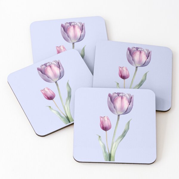 Item preview, Two Graceful Purple Tulip Blossoms designed and sold by Kritiveemporio.