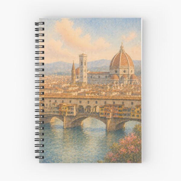 Item preview, Florence Italy Watercolor Poster, Duomo Cathedral and Ponte Vecchio Art, Tuscany Travel Wall Art, Vintage Aesthetic Print designed and sold by Art-Selling.