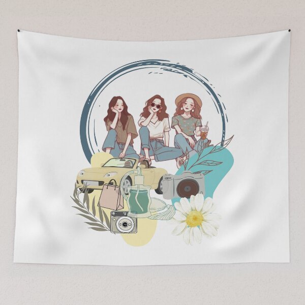 Item preview,  Aesthetic Besties Road Trip Adventure, AESTHETIC, GIRLS designed and sold by ravenRM.