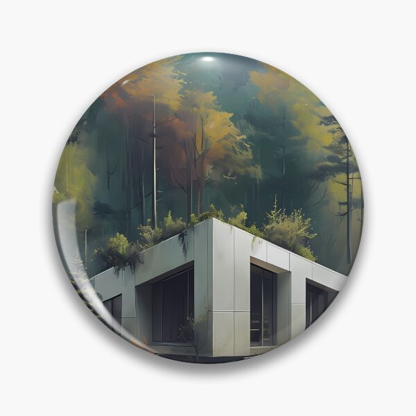 Artikelvorschau, Achievement Unlocked - Modern Forest Villa Sketch entworfen und verkauft von Modern Nest Art.