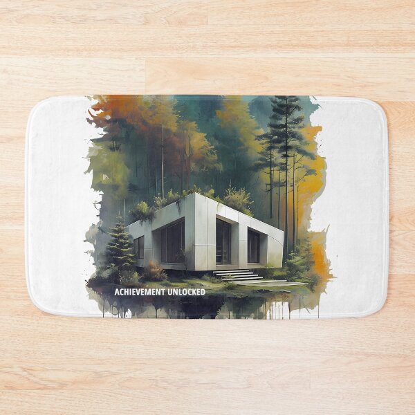 Item preview, Achievement Unlocked - Modern Forest Villa Sketch designed and sold by Modern Nest Art.