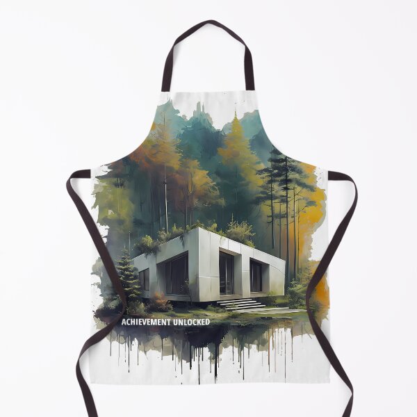 Item preview, Achievement Unlocked - Modern Forest Villa Sketch designed and sold by Modern Nest Art.