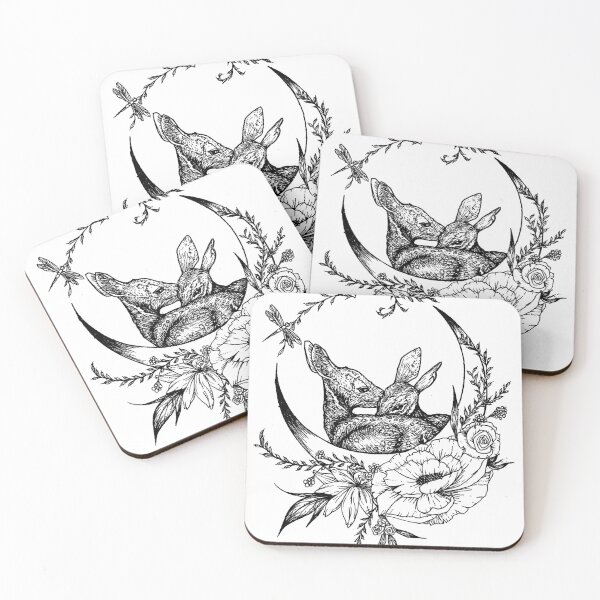 Item preview, Deer with botanicals designed and sold by AngelAshwoodArt.