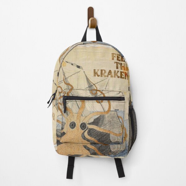 Item preview, Feel the Kraken — Vintage Nautical Sea Monster Ship Poster designed and sold by LouDSarG.