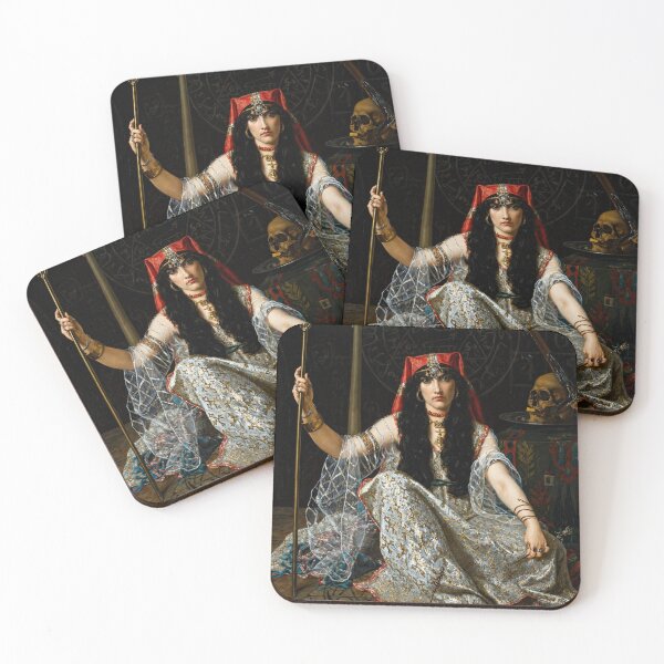 Item preview, Occult Sorceress Painting Realist Mystic Ritual Portrait for Gothic Art Lovers designed and sold by RickE.