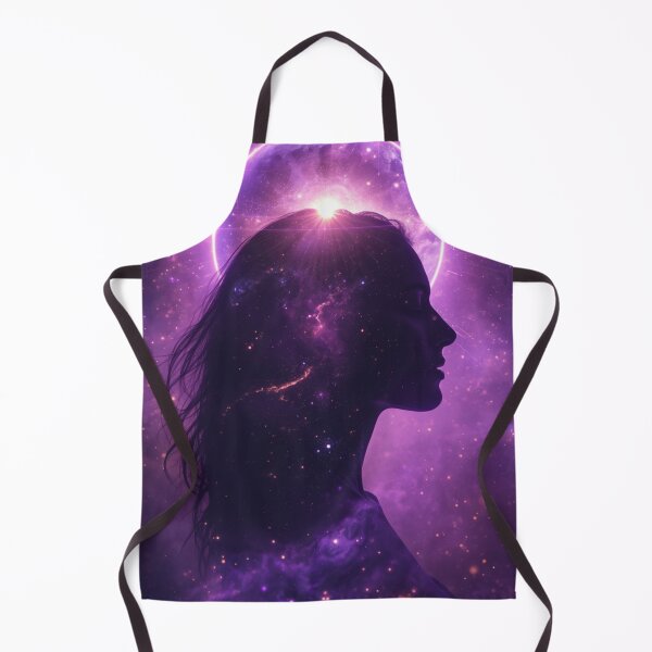 Item preview, Cosmic Woman Silhouette in Purple Galaxy | Spiritual Aura Art | Mystical Universe Aesthetic designed and sold by MysticPurpleHue.