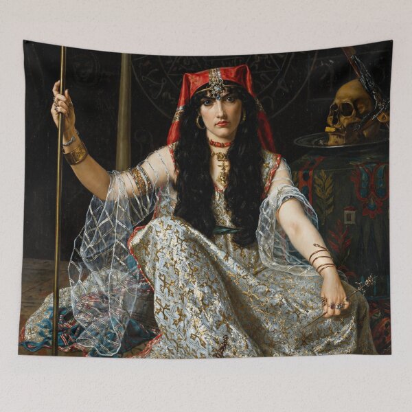 Item preview, Occult Sorceress Painting Realist Mystic Ritual Portrait for Gothic Art Lovers designed and sold by RickE.