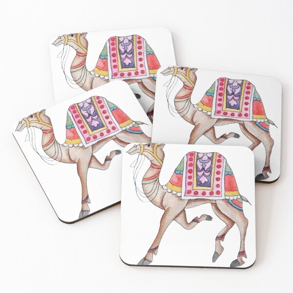 Item preview, Traditional Indian Royal Camel Illustration - Ethnic Folk Art Style designed and sold by MrArt10K.