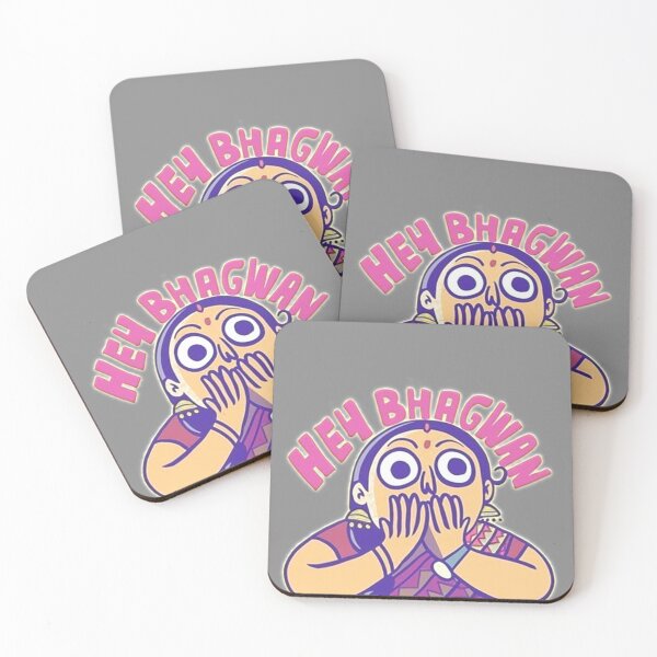 Item preview, Hey Bhagwan! Shocked Indian Aunty Cartoon designed and sold by Craft-Qasba .