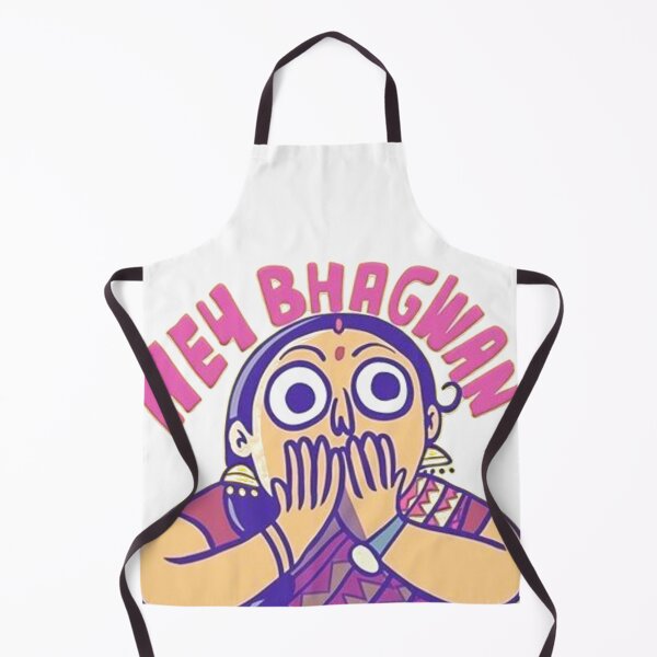 Item preview, Hey Bhagwan! Shocked Indian Aunty Cartoon designed and sold by Craft-Qasba .