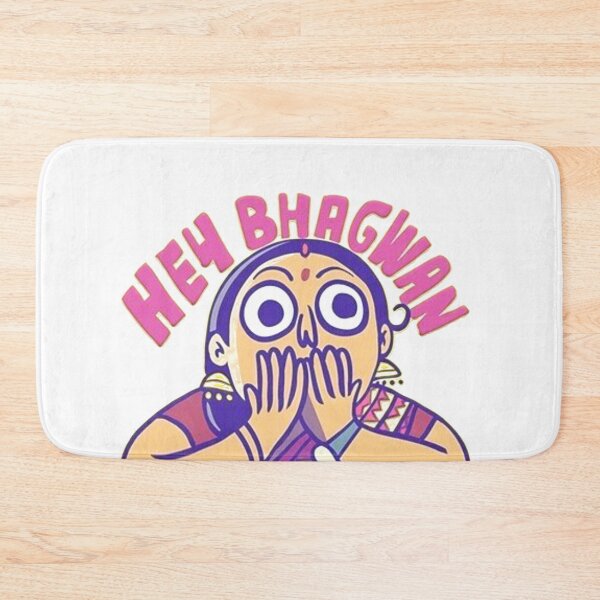 Item preview, Hey Bhagwan! Shocked Indian Aunty Cartoon designed and sold by Craft-Qasba .