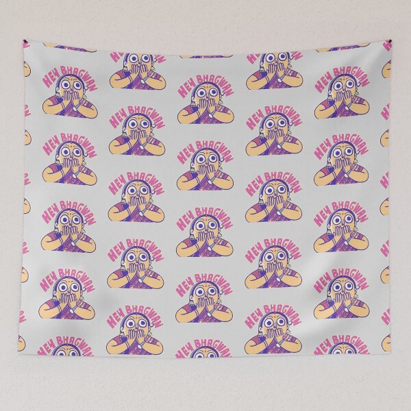 Item preview, Hey Bhagwan! Shocked Indian Aunty Cartoon designed and sold by Craft-Qasba .