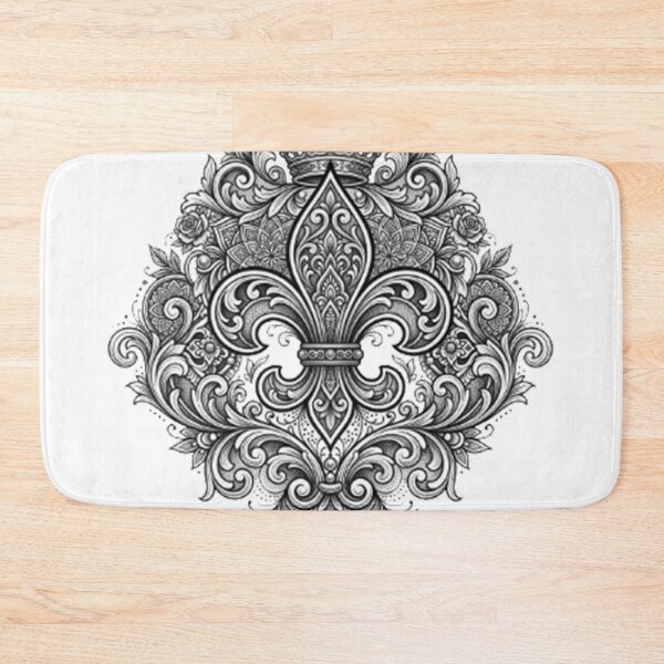 Item preview, Fleur de lis tattoo Intricate Ornate Blackwork Body Art designed and sold by ProjectNoah.