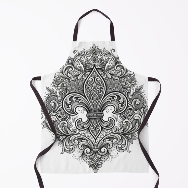 Artikelvorschau, Fleur-de-Lis-Tattoo – aufwendige, kunstvolle Blackwork-Körperkunst entworfen und verkauft von ProjectNoah.